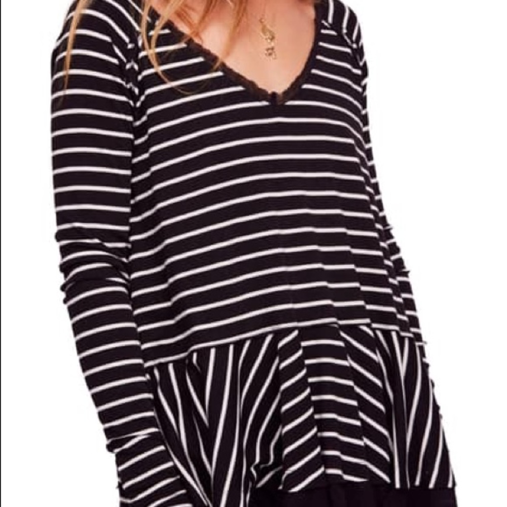 We the Free by Free People Tangerine Stripe Tee